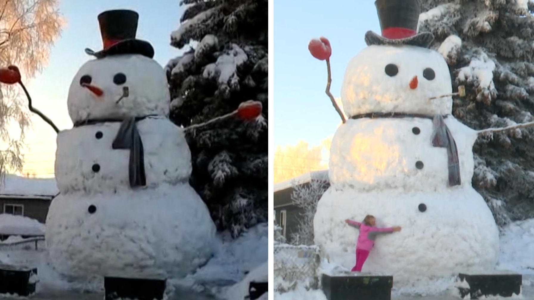 Jeder will ein Foto mit Snowzilla Gigantischer Schneemann