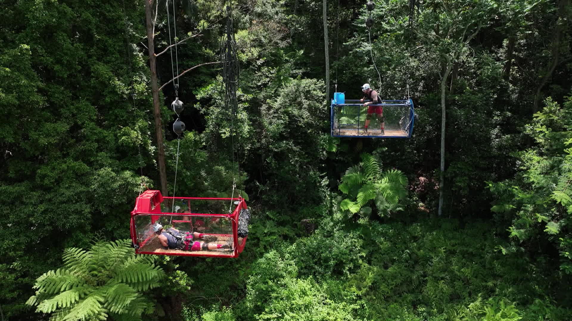 „Gondel La Grause“: Mike und Fabio hängen in der Luft Dschungelcamp 2024