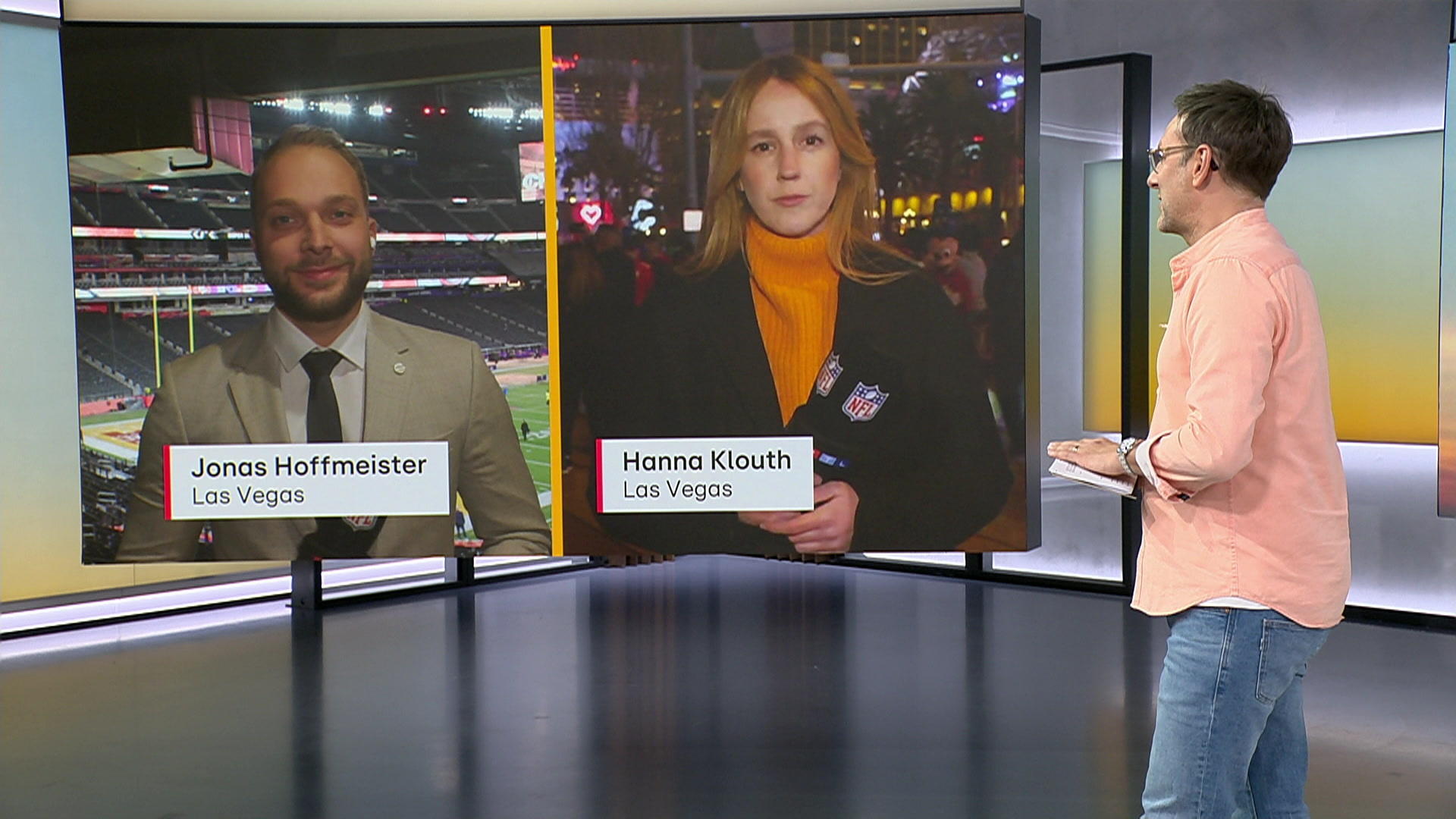 RTL-Reporter live über Football-Euphorie in Las Vegas Super-Bowl-Wahnsinn!