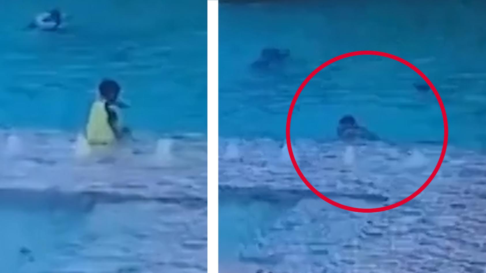 Als sich Schwimmlehrer umdreht Kind fällt in Becken und ertrinkt fast