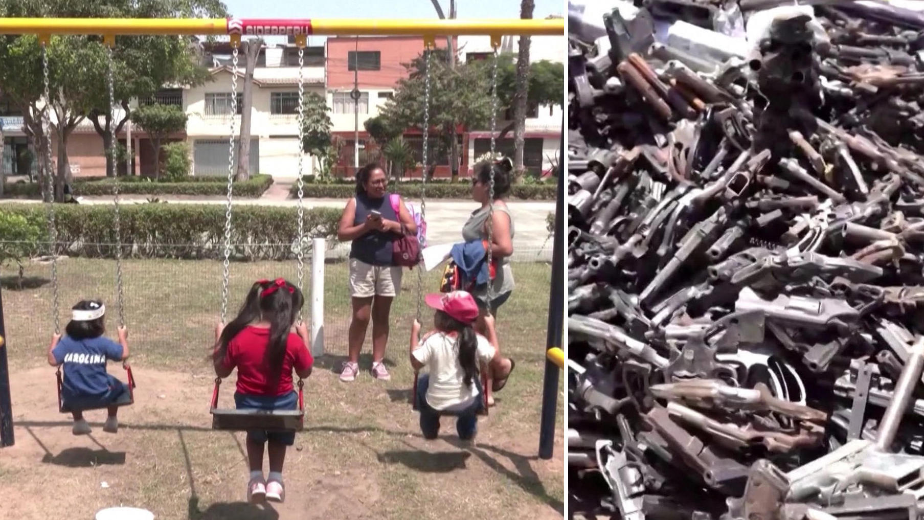 Dieser Spielplatz in Lima besteht aus Waffen! Neues Leben eingehaucht