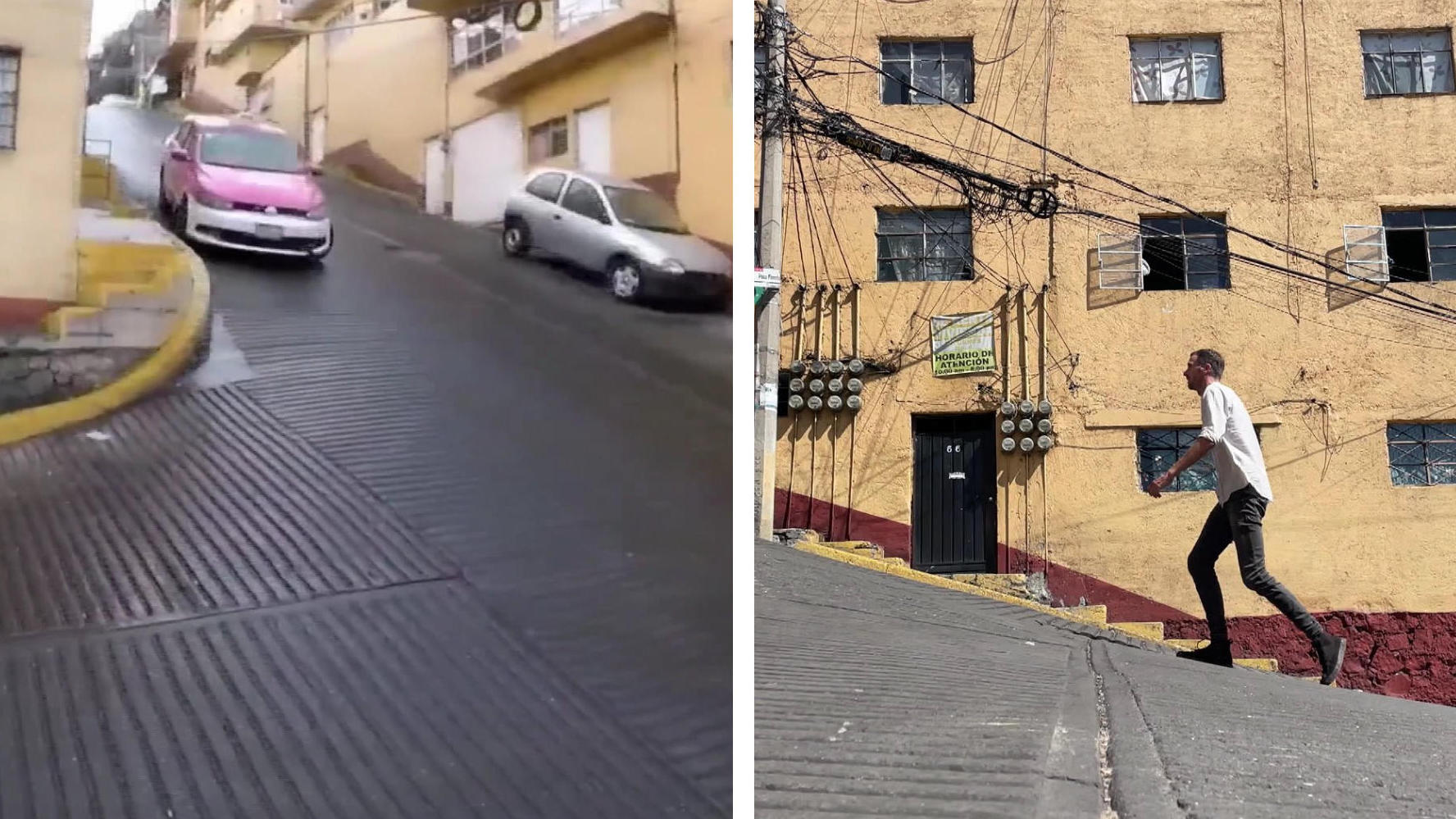 Reporter wagt Test auf der steilsten Straße Mexikos Wehe, es regnet!