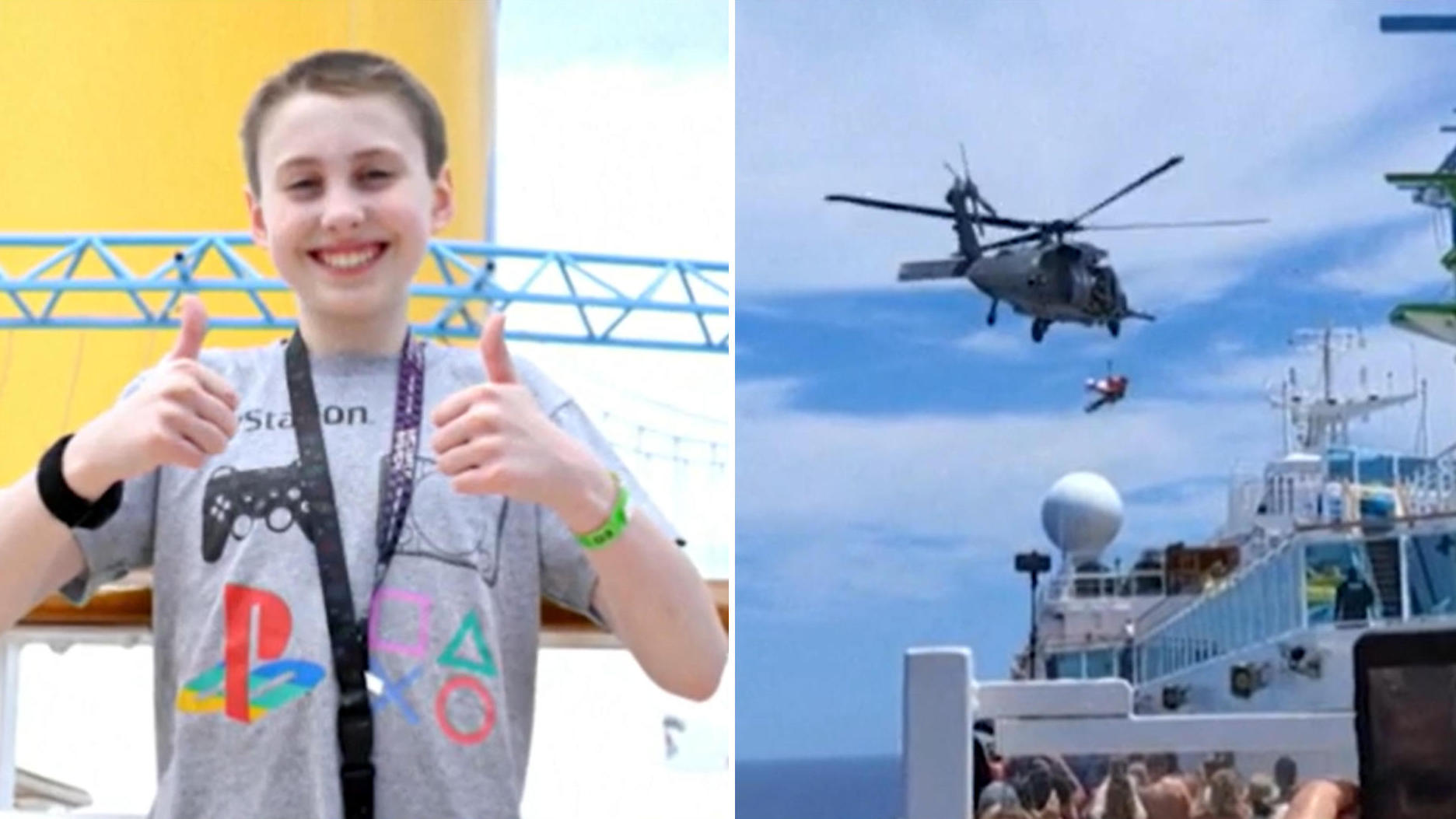 La Fuerza Aérea saca a Eden, de 12 años, enfermo de un crucero en alta mar